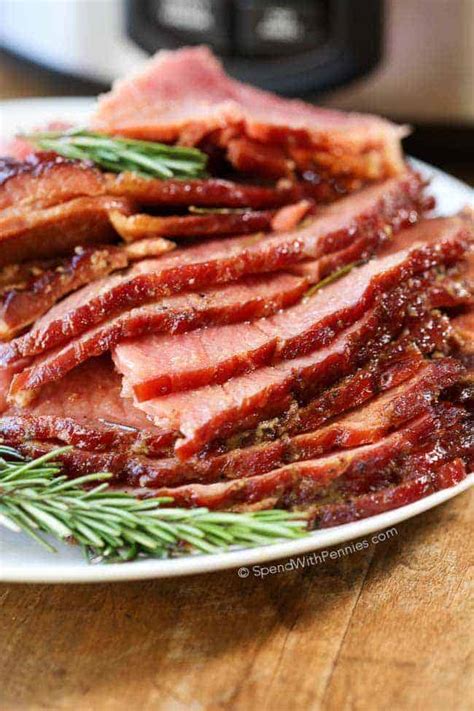 In medium bowl, mix soup, milk, cheese and pepper; Crock Pot Ham (Video) {Easy Holiday Meal!} - Spend With ...