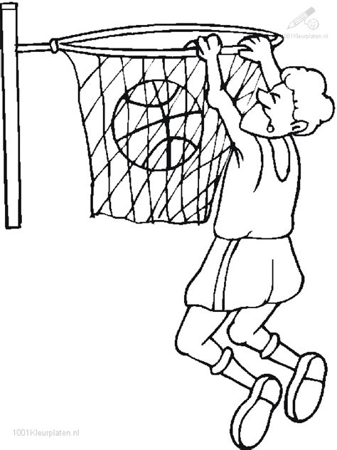 Kleurplaat Basketbal