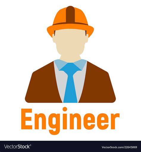 Engineer Logo And Icon Energy Label For Web On Vector Image