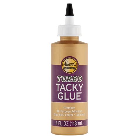 Aleenes Turbo Tacky White Glue 4 Fl Oz Dries Fast Premium All