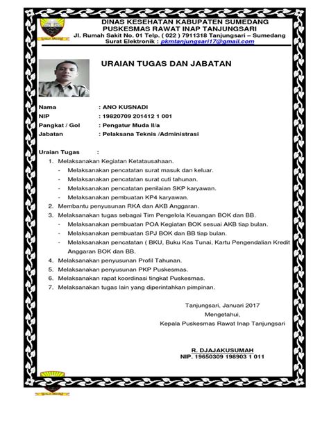 Maybe you would like to learn more about one of these? Uraian Tugas Dan Jabatan: Dinas Kesehatan Kabupaten ...