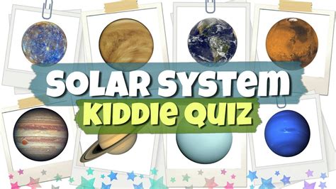 Solar System Kiddie Quiz Home School Module Youtube