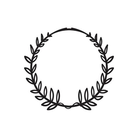 Hand Drawn Doodle Laurel Wreaths Icon Illustration Vector Isolated