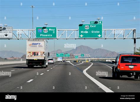 Driving North On I10 In Phoenix Arizona Stock Photo Alamy