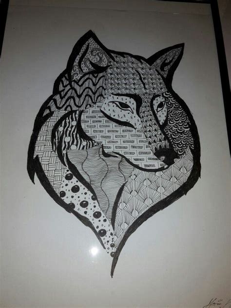 Zentangle Wolf Animal Art Illustration Art Animal Tattoo