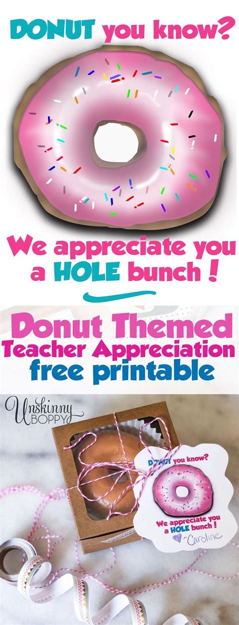 Donut Teacher Appreciation Free Printable Donut You Know We