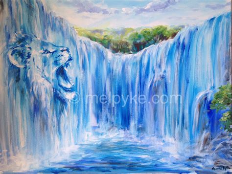 Roar Of The Waterfall 18x24 Original Acrylic Painting On Etsy