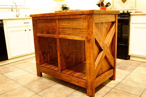 Free plans to diy standard sink base with full overlay doors and face frame. Ana White | Modified Rustic X Kitchen Island - DIY Projects