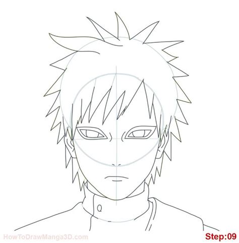How To Draw Gaara From Naruto Desenho De Anime