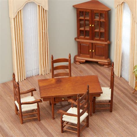 Shop for walnut dining room set online at target. Dollhouse Miniature Walnut Dining Room Set - Dining Room ...