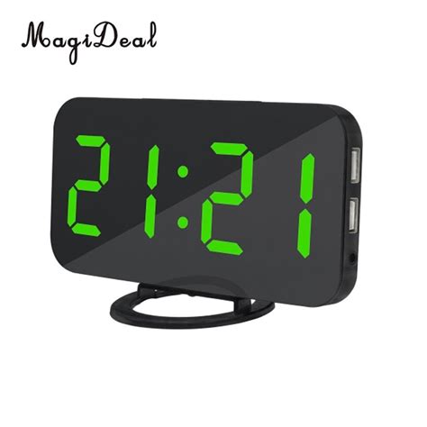 A basic but loud digital alarm clock: USB Charging Alarm Clocks LED Digital Alarm Clock For ...