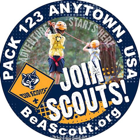 Cub Scout Pack Sticker 8 Pack Join Scouts Sp5242