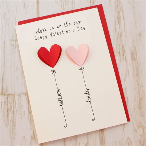 Personalised 3d Valentines Day Card By The Little Paper Company
