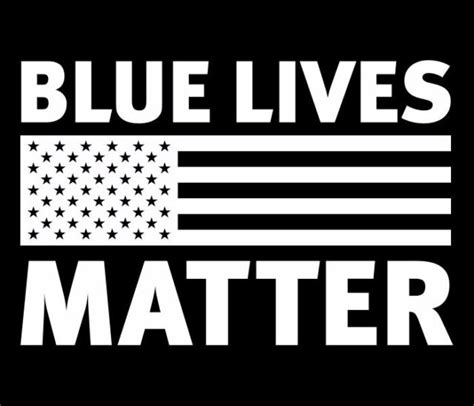 Blue Lives Matter Us Flag 1 Vinyl Decal Sticker White 55w X 3