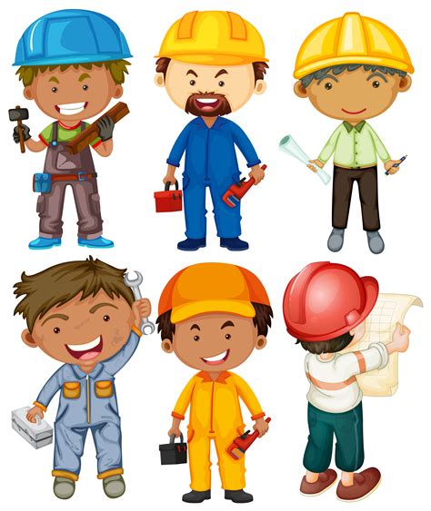 People Doing Different Types Of Jobs 416432 Vector Art At