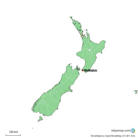 Stepmap Nz Borders Landkarte Für New Zealand