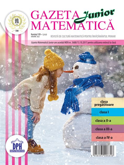 Gazeta Matematica Junior Nr 109 Ianuarie 2022 Editura D