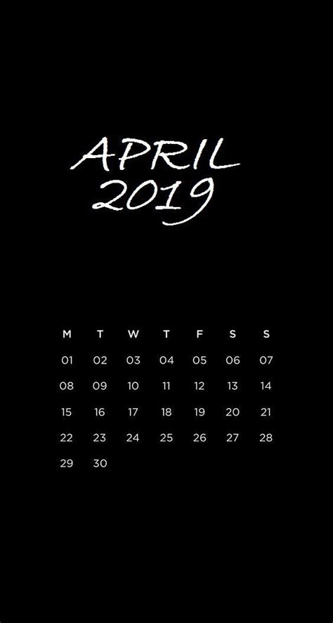 April 2019 Iphone Kalender Kalender Projekt Calendar Wallpaper