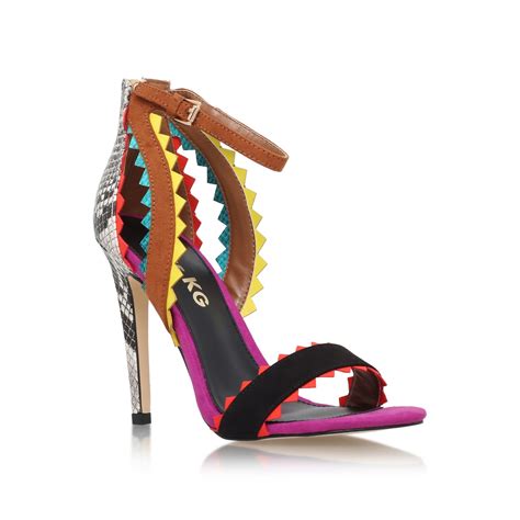 Miss Kg Fanfare High Heel Strappy Sandals In Multicolor Multi Coloured