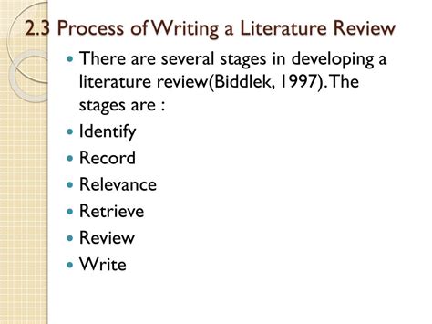 Ppt Literature Review Powerpoint Presentation Free Download Id2183481