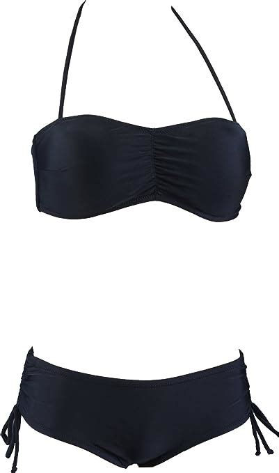 Amazon Com Aloha Beachwear Women Vintage Two Piece Bandeau Bikini