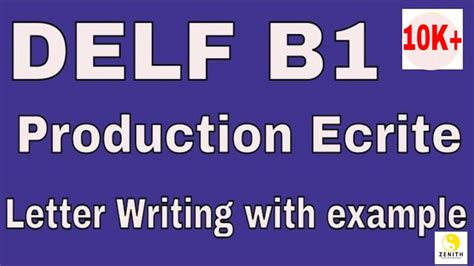 Delf B1 Letter Writing Example Delf B1 Production Ecrite Delf B1