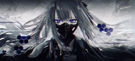 Post your saddest anime wallpapers here. Download 3777x1722 Girls Frontline, Ak-12, Mask, Sad Face ...
