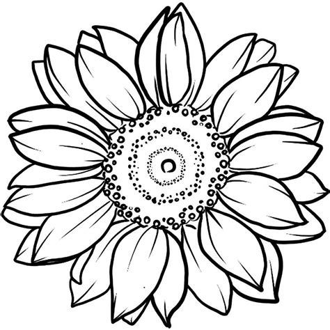 Printable Sunflower Coloring Page