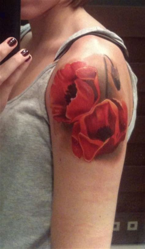 Shoulder Poppy Tattoo Design Of Tattoosdesign Of Tattoos