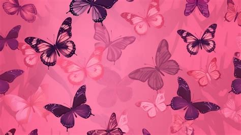 Premium Ai Image Pink Butterfly Wallpaper For Iphone And Android