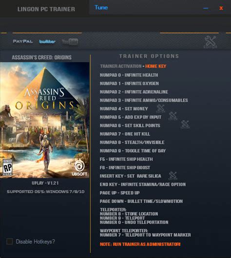 Assassins Creed Origins Trainer 19 V121 Lingon Download Free