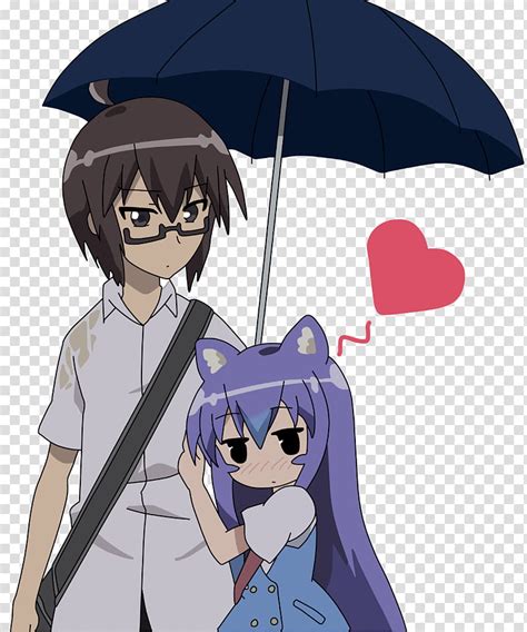 Anime Boy And Girl Under Umbrella
