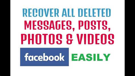 How To Recover Deleted Facebook Messages Find And Restore Deleted
