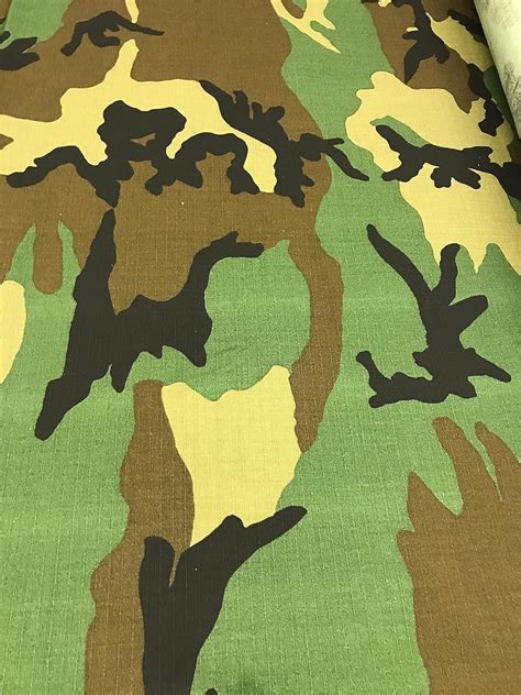 Woodland Camouflage 64 Wide Nyloncotton Ripstop Fabric