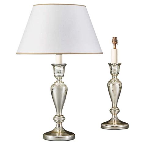 Pair Of Massive Vintage Mercury Glass Lamps For Sale At 1stdibs
