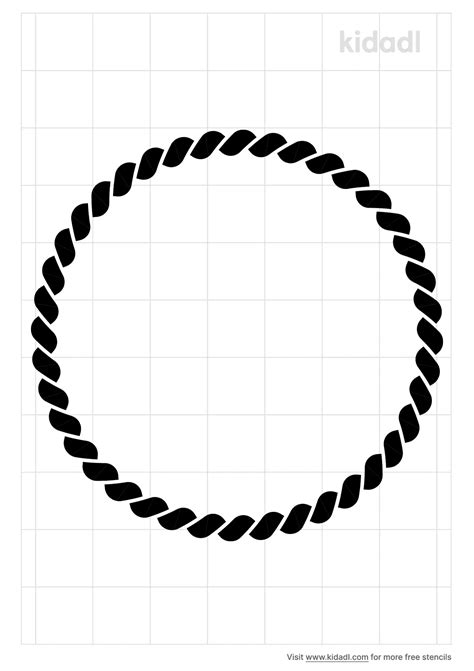Free Circular Rope Stencil Stencil Printables Kidadl