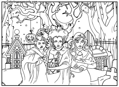 Free Hocus Pocus Images Coloring Page - Free Printable Coloring Pages