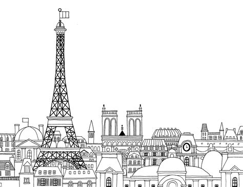 The Eiffel Tower In Paris Coloring Pages For You