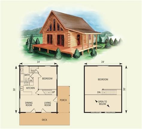 Cabin plans with loft diy cottage guest house building plan 384 sq/ft. Log Home Floor Plans with Loft and Garage | plougonver.com
