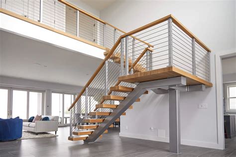Floating Stairs Design Straight 90° Turn Switchback Custom Viewrail