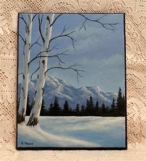 Items Similar To Snowy Landscape Original Acrylic Painting