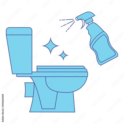 Toilet Cleaning Color Icon Restroom Icon Wc Bathroom Toilet In Blue Color Restroom Cleaning