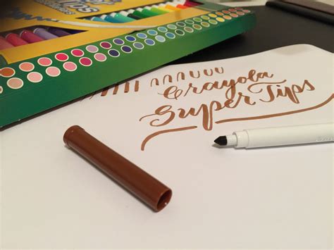 Using Crayola Super Tips Markers For Modern Calligraphy Writing Nice