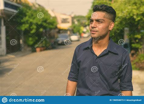 Young Indian Businessman In The Streets Outdoors Stock Image Image Of