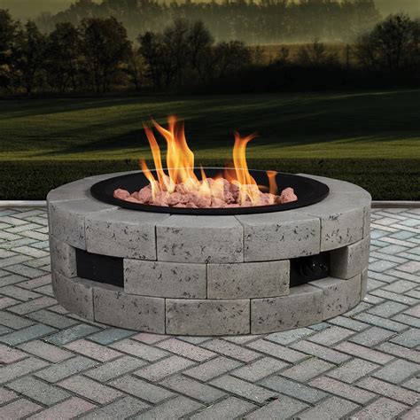 Grand Resort Gas Fire Pit Kit With 35x35 Insert