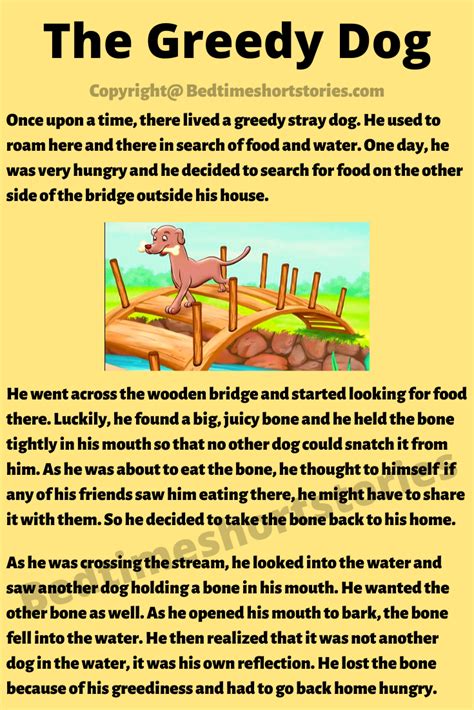 The Greedy Dog Story English Stories For Kids Small Stories For Kids