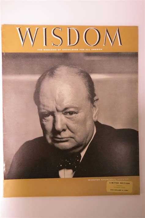 Wisdom Magazine April Winston Churchill Cover Portrait By Yousuf