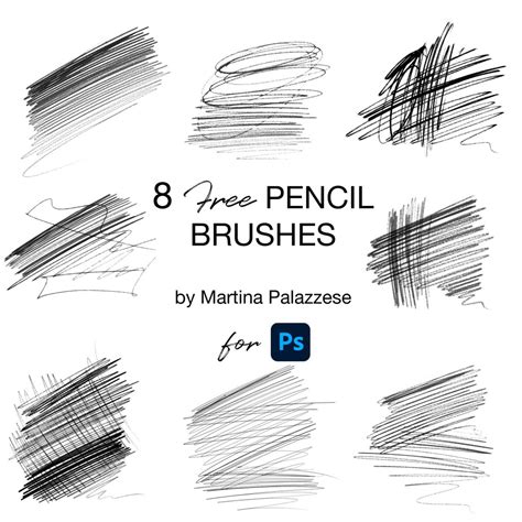 8 Free Pencil Brushes For Photoshop Psfiles