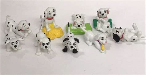 Disney 101 Dalmatians Tiny Mini Dogsminiature Pvc Figures 9 Piece Lot