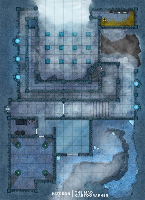 The Mad Cartographer The Frozen Temple Free Dandd Battlemap The Mad